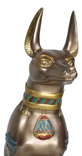 Estatua Egipcia Anubis 12.5" Resina Decorativa miniatura 3