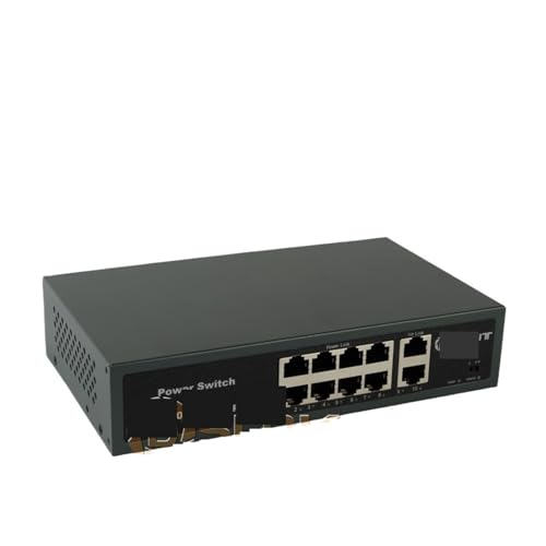 2 Gigabit 8 PoE Switch Injector 52V 2.3A 120W Ethernet 1000Mbps 250meter