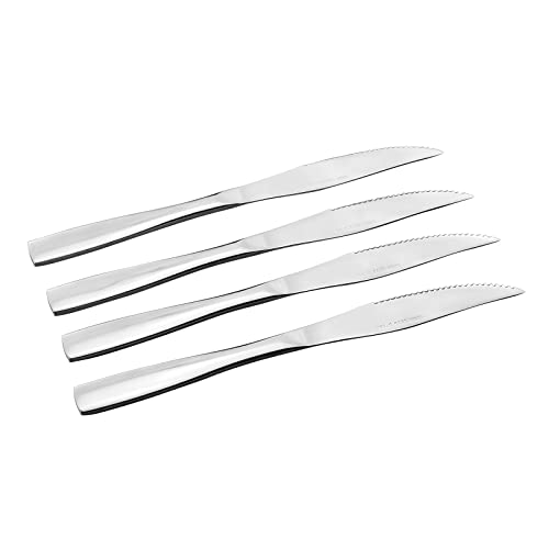 Xyskin 9.25 Inch Sharp Steak Knives, Stainless Steel Steak Cutlery Knife for Home Kitchen Restaurant, Set of 8(Silver)