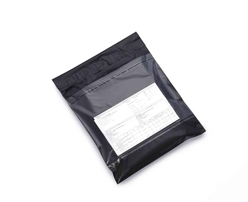 Image of Porpoise Black Tamper Proof Courier Bags 6.5 x 8 Inch Pack of 100 with POD Jacket Self Adhesive Poly Mailer for E Commerce Shipping Packaging