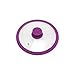 Brembremermann Couvercle en Verre avec Bord en Silicone pour casseroles et poêles 20 cm (Lilas)