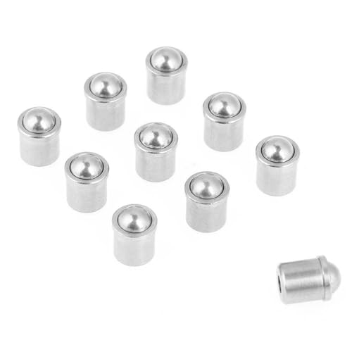 YUMILI Ball Plunger, 10pcs 304 Stainless Steel Push Fit Spring Body Accessories Set Tool Kit for Door Cabinet Closet Drawer 6×7mm
