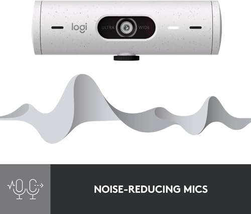 Brio 500 - Webcam Full HD con correzione automatica della luce, modalità mostra, copertura privacy webcam, zoom, cavo USB-C, bianco - Webcam - Immagine 2