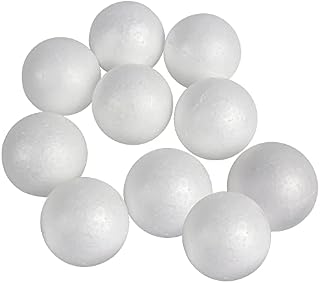 LOKIPA 10PCS White Styrofoam Balls , 3Inch Crafts Styrofoam Polystyrene Foam Balls for Sculpting and Modeling School Festival Projects