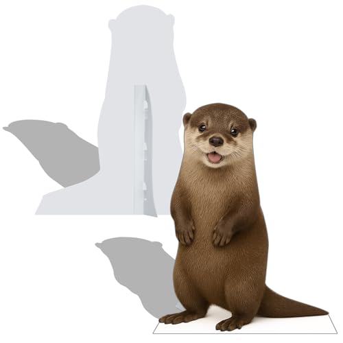 Image of Otter 4FT Life Size Cardboard Cutout, Fun Animal Standup, 1 PC | Cardboard Otter Cutout, 4FT Life Size Standup, for Event Decoration, Birthday Party, Photo Booth, Animal Theme & Fun Props