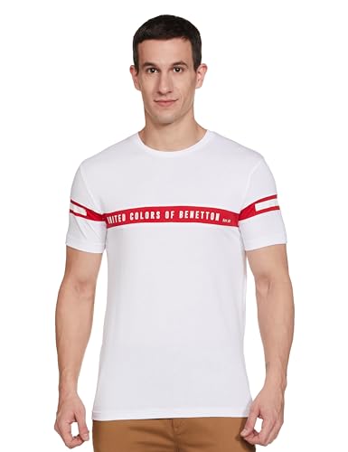 Image of United Colors of Benetton Men's Solid Regular Fit T-Shirt
