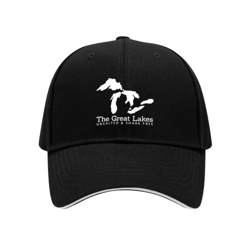 Unsalted and Shark Free Michigan Great Lakes Baseball Cap for Men Women Hats Adjustable Classic Hat
