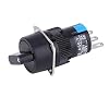5Pcs Universal Rotary Changeover Switch, 16mm Mount Hole Diameter Rotary Cam Selector Latching Switches | AC 250V 3A/DC 30V 5A (2 Position 3 Terminals)