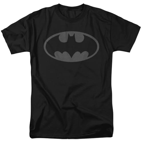 Unisex Adult Batman Classic Shield Logo Tonal T-Shirt Black
