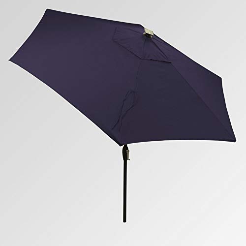 6 5 X 10 Rectangular Solar Patio Umbrella Navy Black Pole Threshold Brickseek