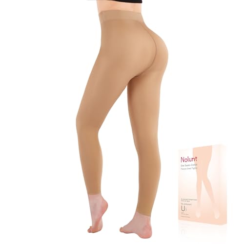 Image of Fleece Lined Tights Women, Sheer Thermal Tights in Winter