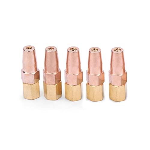 MKTKFVVEX 5 PCS H01-6 Propano Gas Soldadura Boquilla Oxígeno Gas Contacto Consejos Titular de la boquilla de gas C5AC Boquilla de soldadura