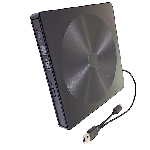 HOMSFOU Óptica Externa USB Typec Grabadora DVD Multifunción para Portátil y Pc Diseño Ultraligero y Compacto Plug and Play Sin Necesidad De Controlador Compatible con Windows y