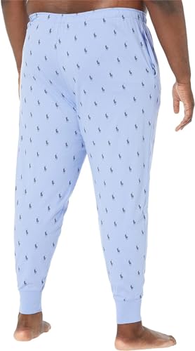 POLO RALPH LAUREN Men's All Over Pony Player Knit Cotton Sleepwear Joggers (Lafayeet Plaid/Cruise Navy, XX-Large Tall)2