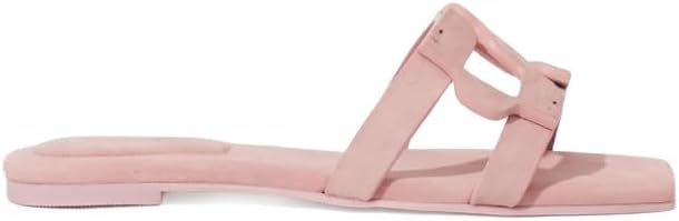 Monogram Suede Flat Slide