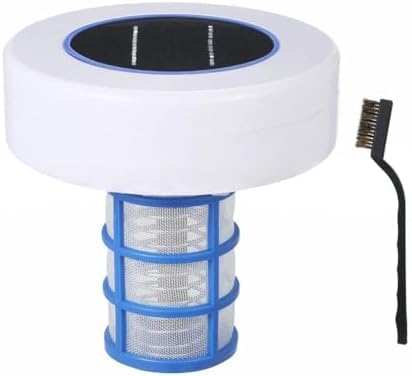 Solarny sterylizator basenowy, płyn do czyszczenia basenów z jonami miedzianymi, srebrnymi, z unoszącym się światłem – usuwanie glonów, oczyszczacz wody do basenów, jacuzzi i małych stawów (mini, bez