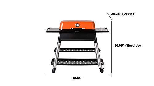 Everdure Furnace 3-Burner Gas Grill, Liquid Propane Portable Bbq Grill With Die-Cast Aluminum Body And Fast-Ignition Technology, 466 Square Inches Of Grilling Surface, Adjustable Height, Orange #TOP5