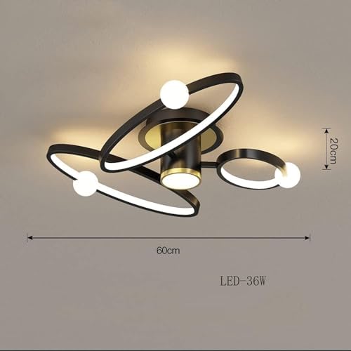 Chandelier LED dimmable à télécommande pour salon et cuisine design spirale