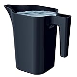 PECZEKO Gießkanne 1,8 Liter für Haus & Garten - aus robustem Kunststoff - giesskanne zur einfachen Bewässerung von Blumen, Pflanzen und zimmerpflanzen 1er-Set (1 Pack) Anthrazit