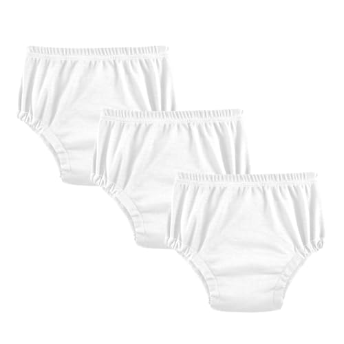 Foiosoh Baby Infant 3 Packs Underwear Potty Training Leakproof Nighttime Training Pants for Boys Girls White Color