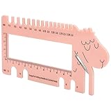 LckCryspho 羊かぎ針編みプラスチック定規 – 縫製作業に便利な2WAY測定ツール、セーター糸ゲージ対応