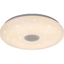 HANTANG RGB Ceiling Light with BT Speaker, 42W 14Inch Smart Music Lights Colorful Dimmable with APP and Remote Control, Color Changing Led Light Fixture Flush Mount for Bathroom Shower Bedroom
