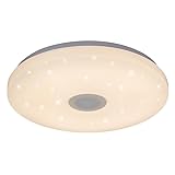 HANTANG RGB Ceiling Light with BT Speaker, 42W 14Inch Smart Music Lights Colorful Dimmable with APP and Remote Control, Color Changing Led Light Fixture Flush Mount for Bathroom Shower Bedroom