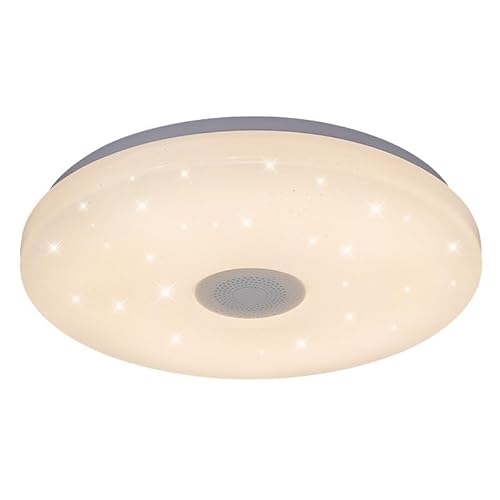HANTANG RGB Ceiling Light with BT Speaker, 42W 14Inch Smart Music Lights Colorful Dimmable with APP and Remote Control, Color Changing Led Light Fixture Flush Mount for Bathroom Shower Bedroom