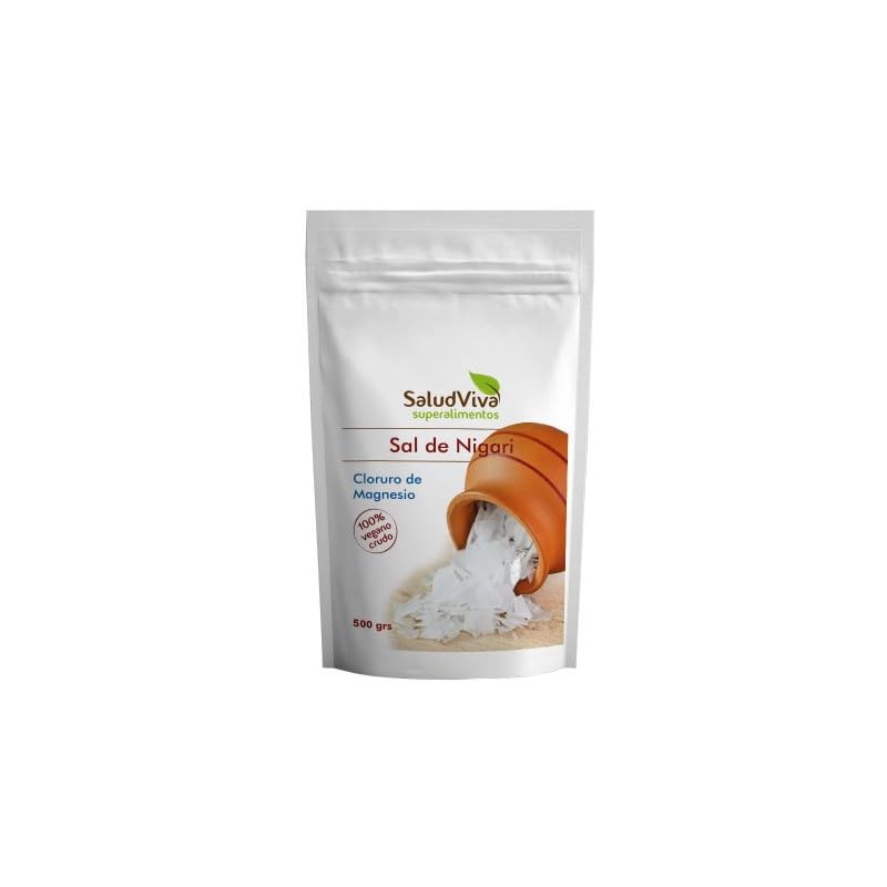 Sal Nigari Cloruro de Magnesio 500g Salud Viva | Natural y Puro | Fuente de Magnesio | Uso Alimentario y Cosmético