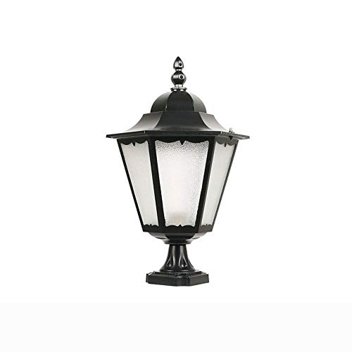 Continental Garden Lights Lámpara Pared para Exteriores Faros Delanteros Poste Luces Puerta Impermeables Pilares Carretera Farola Farola Luces Columna Estanque Farol para Poste Exterior con Vidrio t