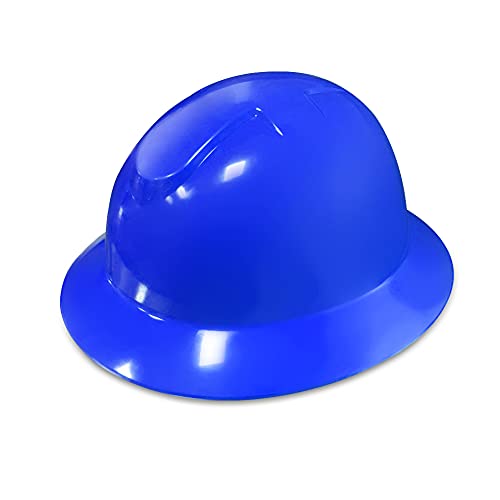 HYCOPROT Casco de seguridad con trinquete de 6 puntos, casco de protección de cabeza ajustable, casco de construcción industrial (azul) Cover