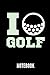 Produktbild I golf notebook: Ein schönes Notizbuch mit 110 linierten Seiten für jemanden, der Golfen liebt - Ideal für Notizen zum Thema Golfschläger und Golfbälle