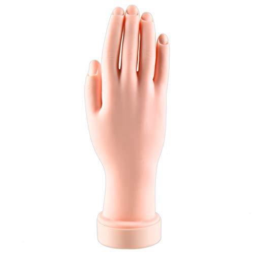 Timoo Nail Practice Hand, Soft & Flexible Fake Mannequin Hand for Nail Art Training (1 Pcs)