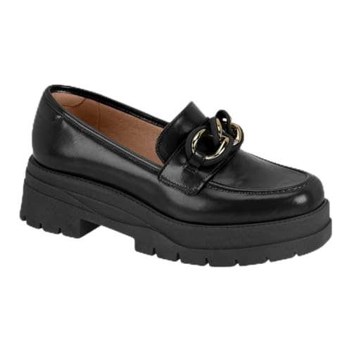 Mocassim Tratordo Vizzano Napa Garda Calce fácil, Leve e Confortável (Preto, BR, Adulto, Numérico, 39)
