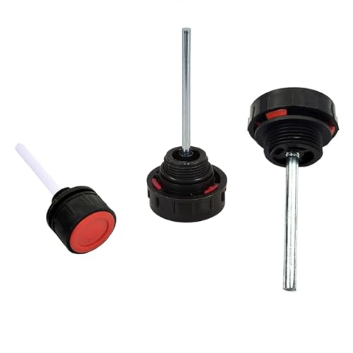 Image of Hydraulic Fluid Reservoir Air Breather with Dipstick | Dump Cap Breather Replacement for Automotive Hydraulic Systems | Red Dehumidifier Cap(∅1.26inches)
