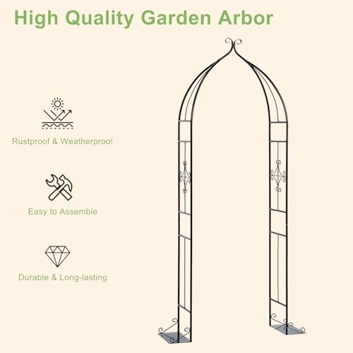 Arche de jardin pour plantes grimpantes et fleurs support de treillis extérieur