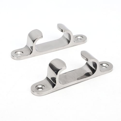 AMONIDA Stainless Steel Boat Cleats Anchoring Mooring Cleat for Marine Ship Yacht, Heavy Duty 4 Inch Boat Straight Fairlead Bow Chock, for Docking and Anchoring - Thumbnail 6