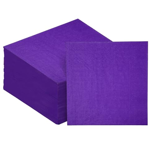 Gcardist 120 Stück Lila Cocktail-Servietten, 12.7 * 12.7cm...