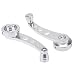 2Pcs Universal Car Window Handle Winder Riser Replacement Winder Crank Riser Window Handles Aluminum Alloy (Silver)