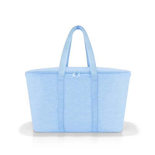 reisenthel coolerbag Twist Powder Blue - Kühltasche aus hochwertigem Polyestergewebe – Ideal für das Picknick, den Einkauf und unterwegs – Ansicht 1