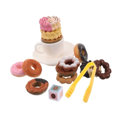 Hemoton 1Set Multi Colored Stacking Dessert Cookie Doughnut Building Blocks Interactive Stacking Game for Preschool Educational Plaything