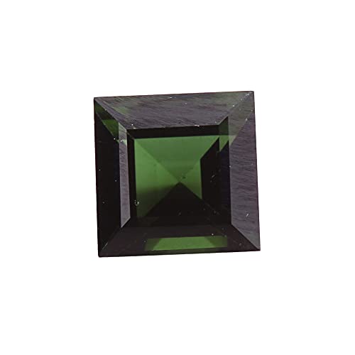 Tourmaline verte 6x6 mm sans défaut de taille pour monture bague