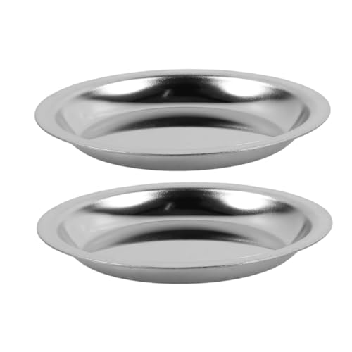 PRETYZOOM 2pcs Stainless Steel Tea Bag Holder Drip Tray and for Loose Tea Seasoning and Snacks Chic Design for Clean Tables