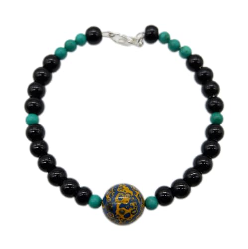 Bracelet obsidienne et turquoise au quotidien accessoire zen homme et femme OBABO