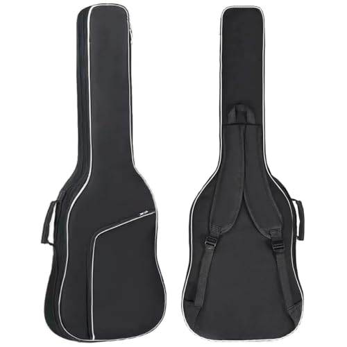 GIGKOUKI Bass Guitar Bag 0.35 inch Thick Padding, Waterproof 600D Oxford