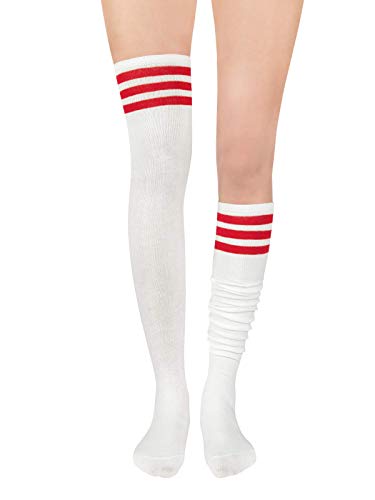Image of Century Star Thigh High Socks Long Over Knee High Socks for Women Casual Athlete Striped Knee High Stocking