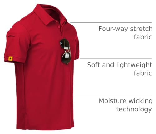 Image of ZITY Mens Polo Shirt Short Sleeve Sports Tactical T-Shirt Athletic Golf Polos Daily Casual Stylish Collared Shirts for Men