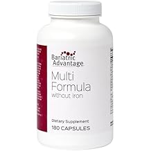 Bariatric Advantage Multi Formula without Iron, High Potency Daily Multivitamin for Bariatric Surgery Patients with 22 Essential Vitamins and Nutrients - 180 Capsules