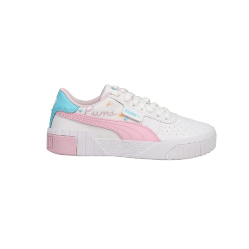 PUMA Kids Girls Cali Spring Sketchbook Lace Up Sneakers Shoes Casual - White