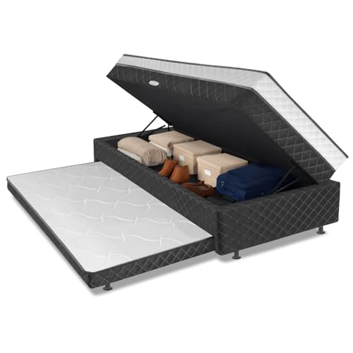 Cama Bibox com Baú Solteiro com Cama Auxiliar Conjugada Gabi